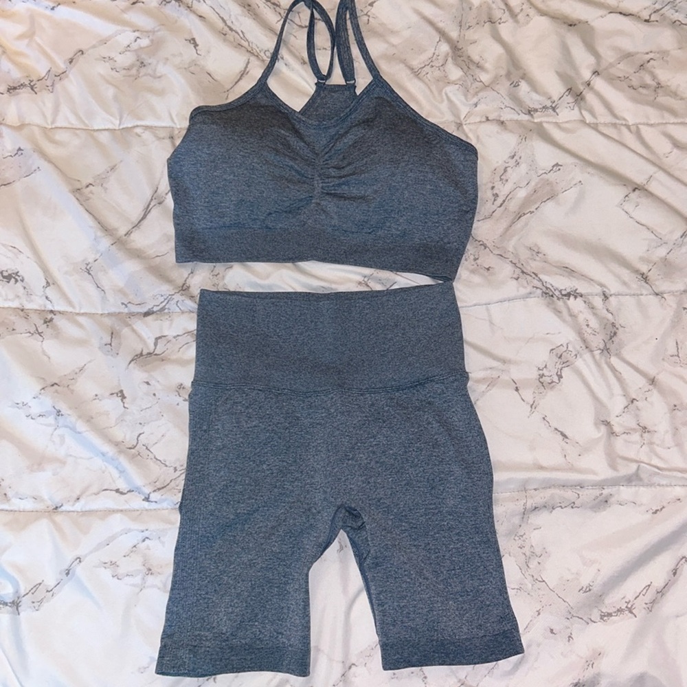 Sports Bra + Biker Short Workout Set